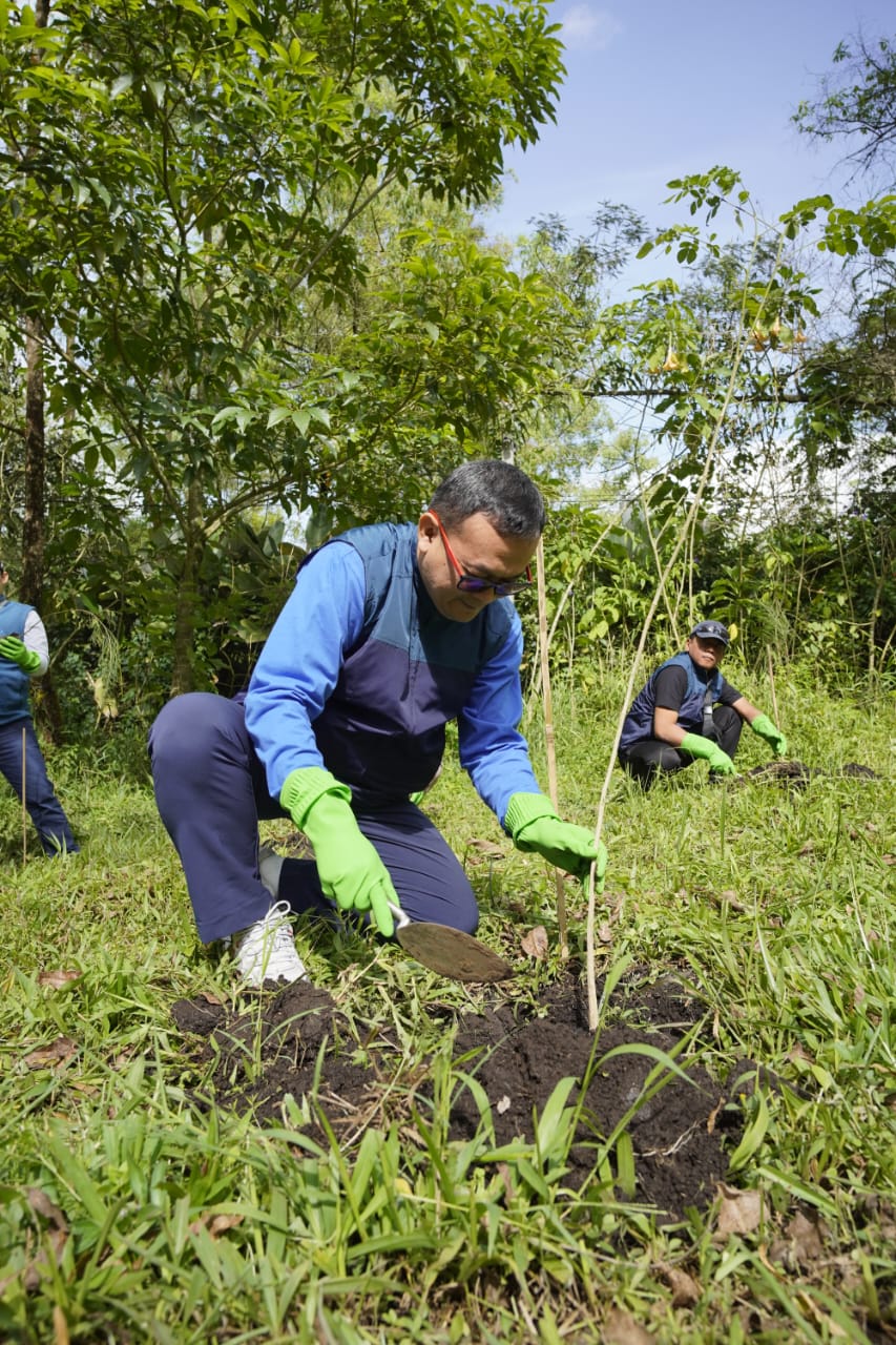 PT Terminal Petikemas Surabaya Tanam 120 Bibit Pohon Pinus di Coban Talun sebagai Komitmen Pelestarian Lingkungan